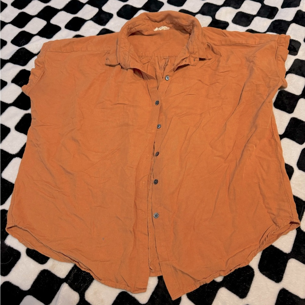 Orange Women’s Button Up Top